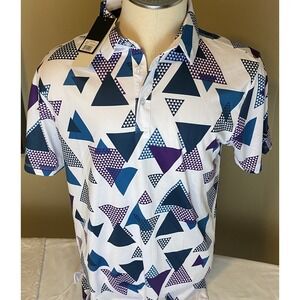 Greenside Golf Mens SS 3 Button Polo-Large-NWT-100% Polyester Immediate Ship